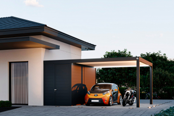 Carport adoss en aluminium Tschoepp